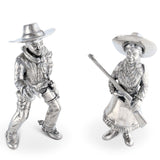 Pewter Cowpoke Couple Salt & Pepper Set