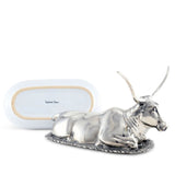 Pewter Longhorn Steer Butter Dish