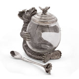 Pewter Bear Honey Pot