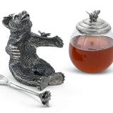 Pewter Bear Honey Pot