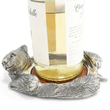 Pewter Bear Rug Wine Coaster