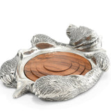 Pewter Bear Rug Wine Coaster