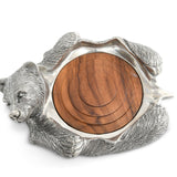 Pewter Bear Rug Wine Coaster