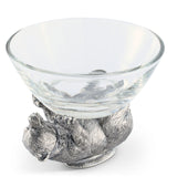 Pewter Bear Sauce Bowl