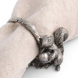 Pewter Squirrel Branch Napkin Ring