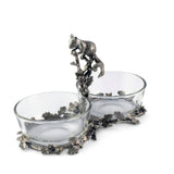 Squirrel Double Dish Condiment Server