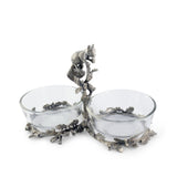 Squirrel Double Dish Condiment Server