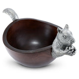 Squirrel Head and Tail Nut Bowl - Lg