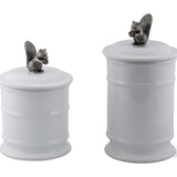 Squirrel Stoneware Canister